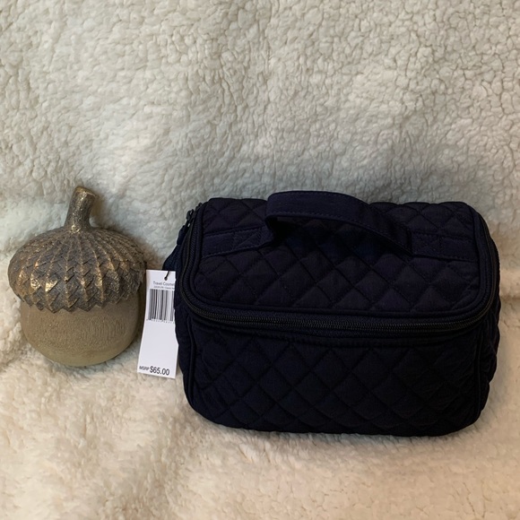 Vera Bradley Handbags - VERA BRADLEY TRAVEL COSMETIC BAG NAVY NWT!